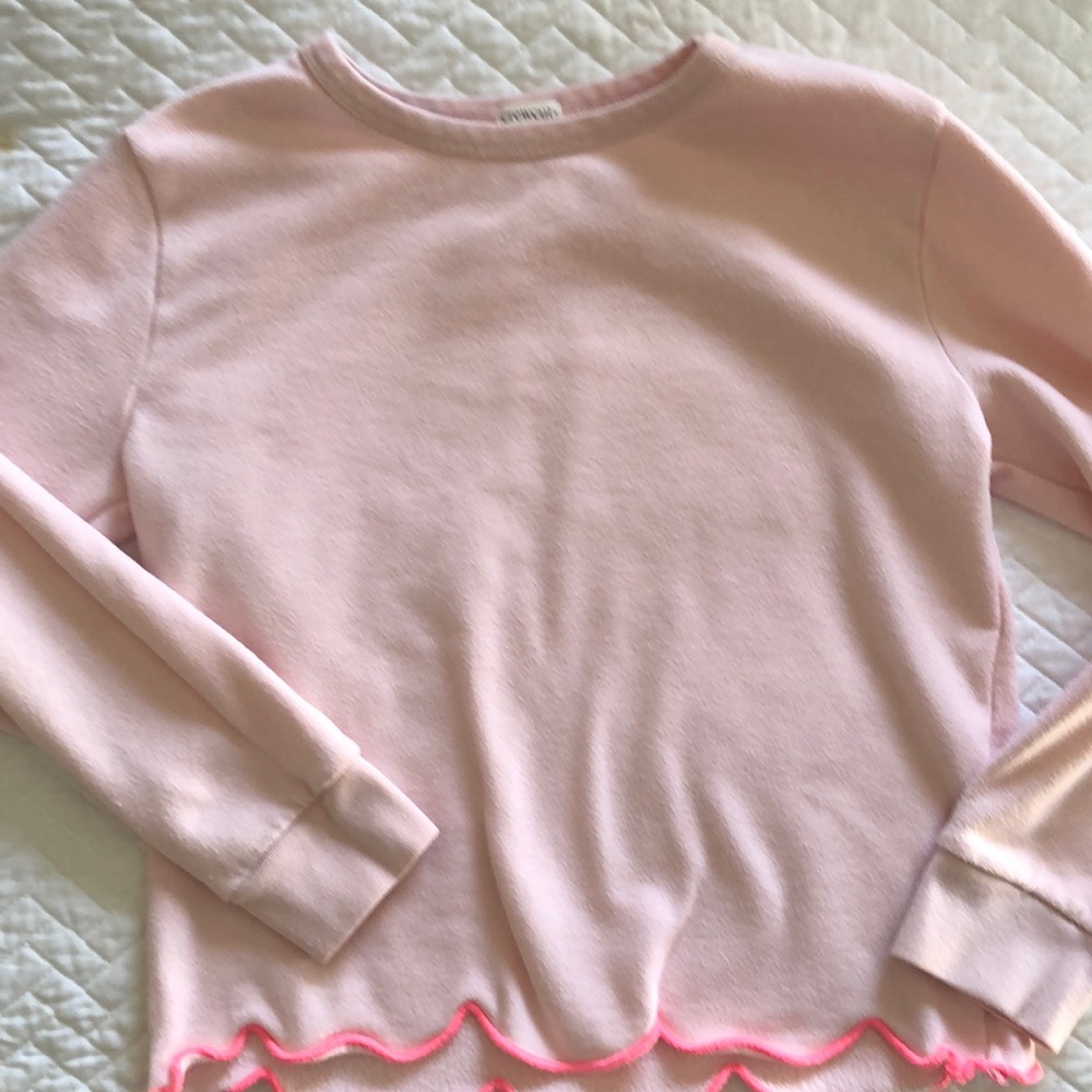 Jcrew/Crewcuts girls’ sweatshirt. Pale pink. Size 10